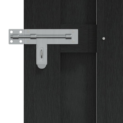 Garden Gate 100 x 180 cm WPC and Aluminium Black