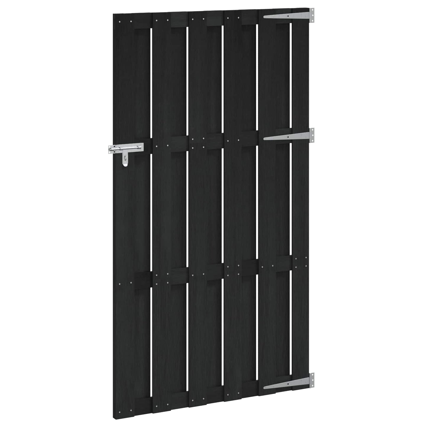 Garden Gate 100 x 180 cm WPC and Aluminium Black