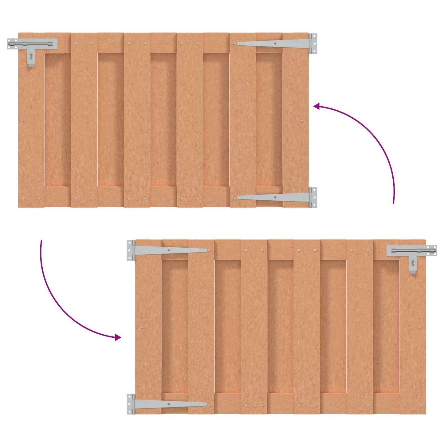 Garden Gate 100 x 80 cm WPC and Aluminium Brown