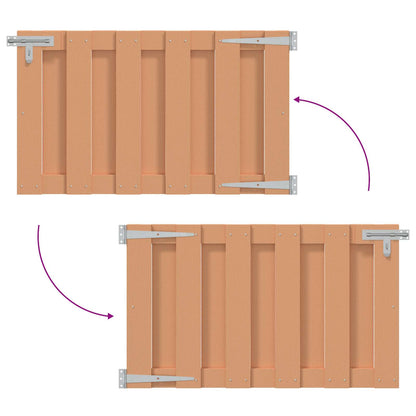 Garden Gate 100 x 80 cm WPC and Aluminium Brown