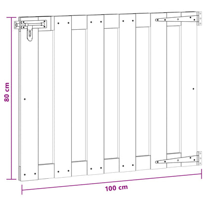 Garden Gate 100 x 80 cm WPC and Aluminium Brown