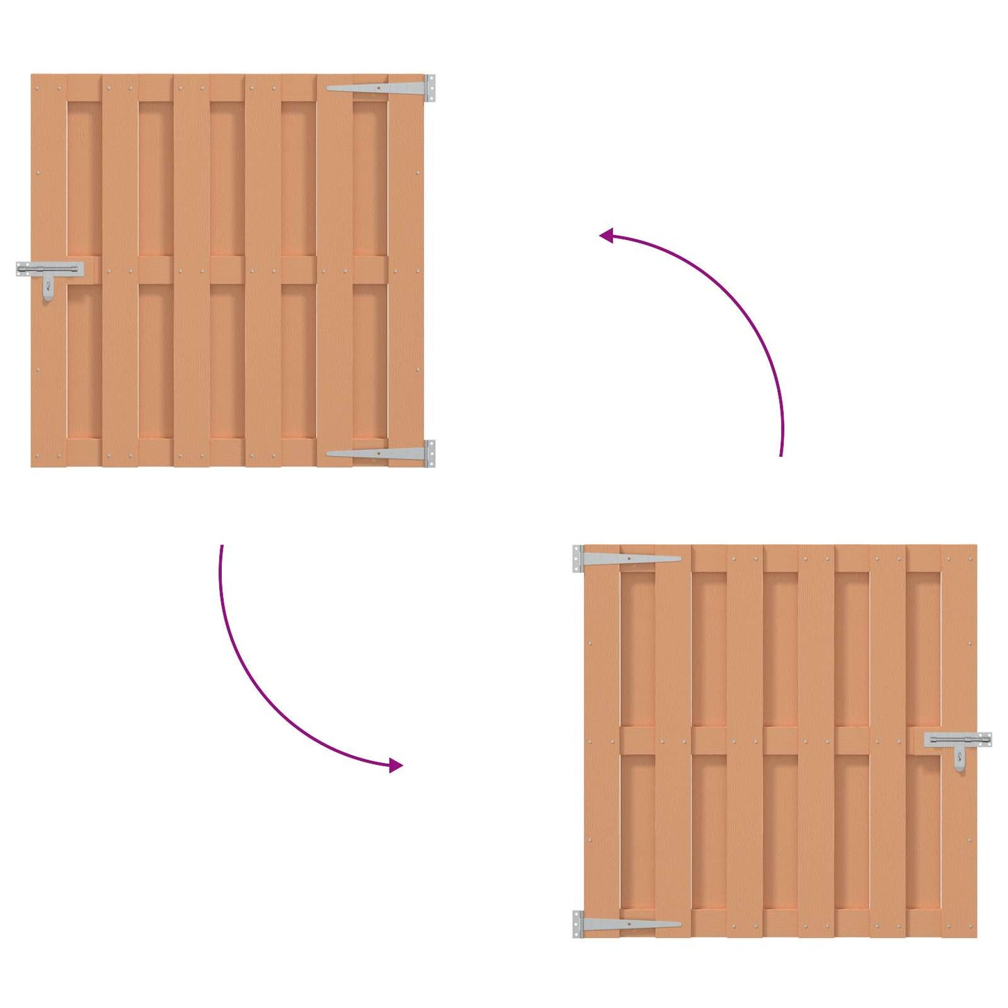Garden Gate 100 x 100 cm WPC and Aluminium Brown