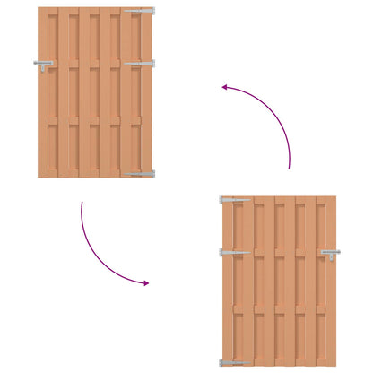 Garden Gate 100 x 150 cm WPC and Aluminium Brown
