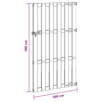 Garden Gate 100 x 180 cm WPC and Aluminium Brown