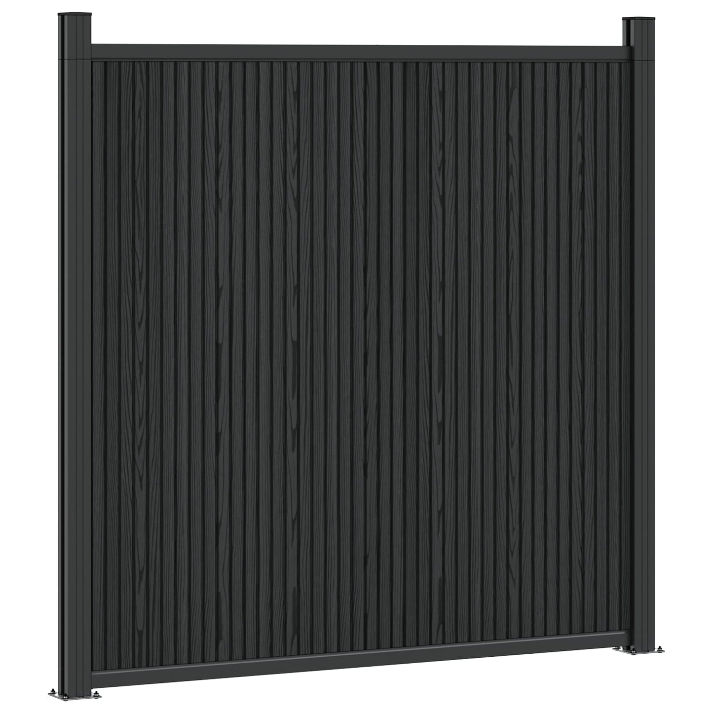 Fence Panel WPC and Aluminium Black