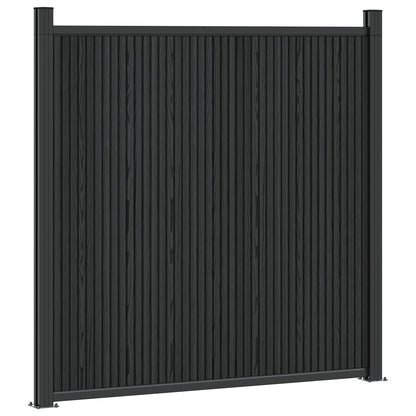 Fence Panel WPC and Aluminium Black
