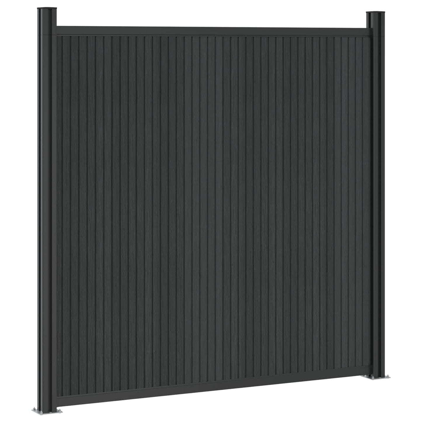 Fence Panel WPC and Aluminium Black