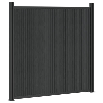 Fence Panel WPC and Aluminium Black