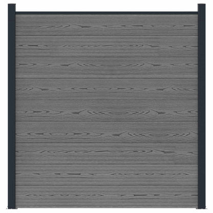 Fence Panel WPC and Aluminium Grey