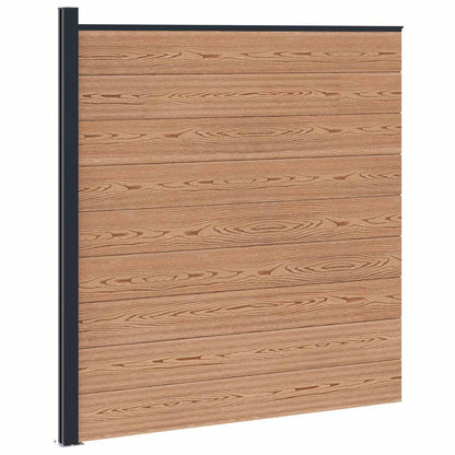 Fence Panel WPC and Aluminium Brown