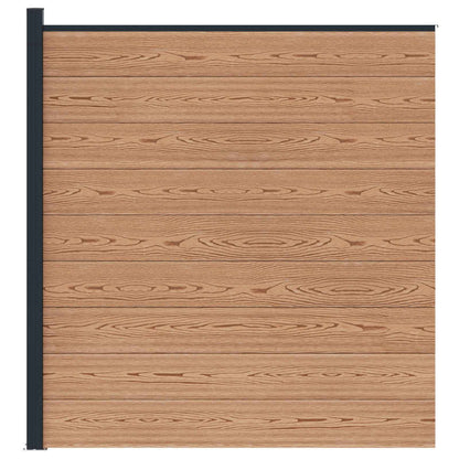 Fence Panel WPC and Aluminium Brown