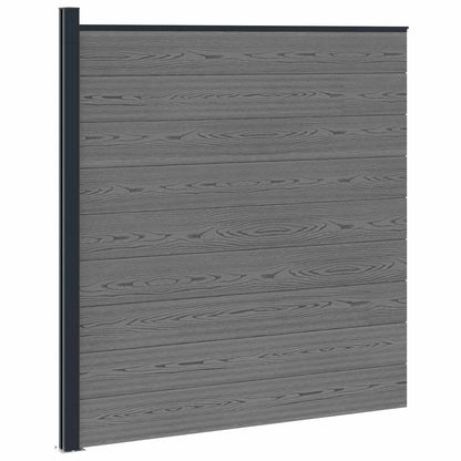 Fence Panel WPC and Aluminium Grey