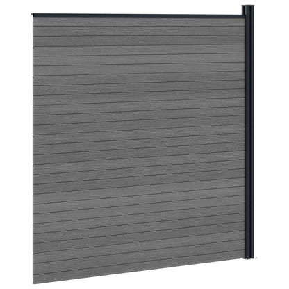 Fence Panel WPC and Aluminium Grey