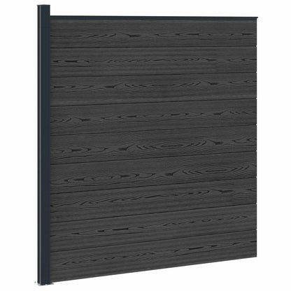 Fence Panel WPC and Aluminium Black