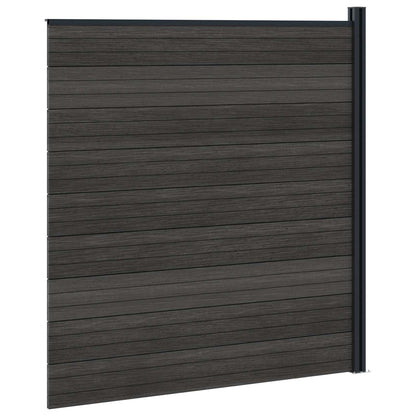 Fence Panel WPC and Aluminium Black