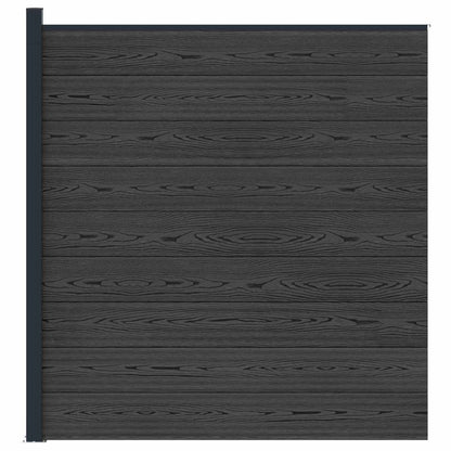 Fence Panel WPC and Aluminium Black