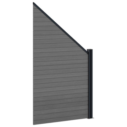 Fence Panel WPC and Aluminium Grey