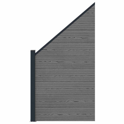 Fence Panel WPC and Aluminium Grey