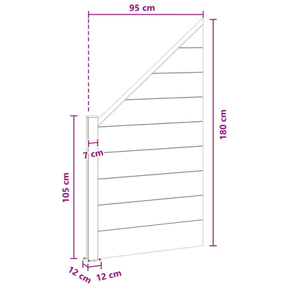 Fence Panel WPC and Aluminium Grey