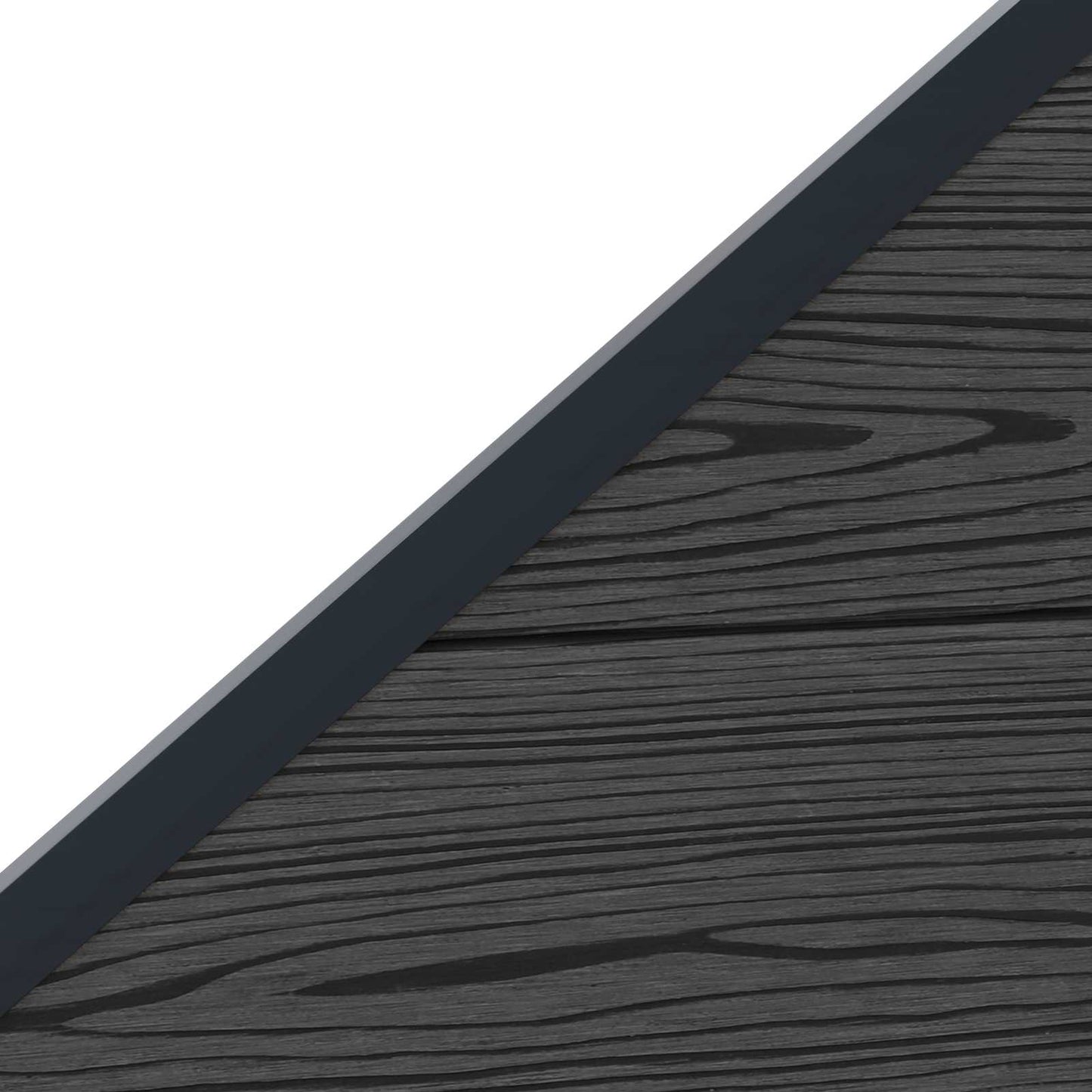 Fence Set 95 x 180 cm WPC and Aluminium Black