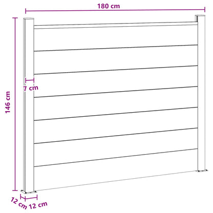Fence Panel WPC and Aluminium Grey