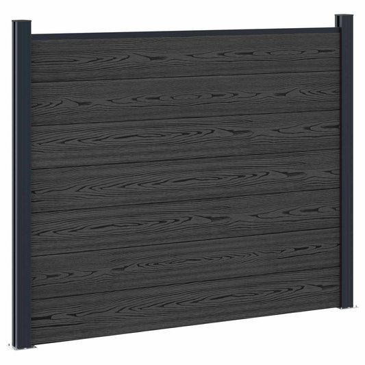 Fence Panel WPC and Aluminium Black