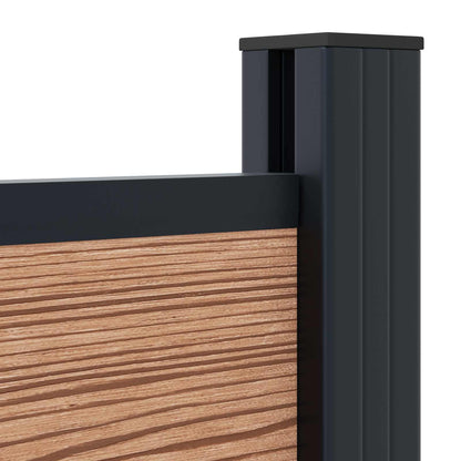 Fence Panel WPC and Aluminium Brown