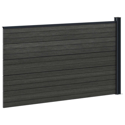 Fence Panel WPC and Aluminium Black