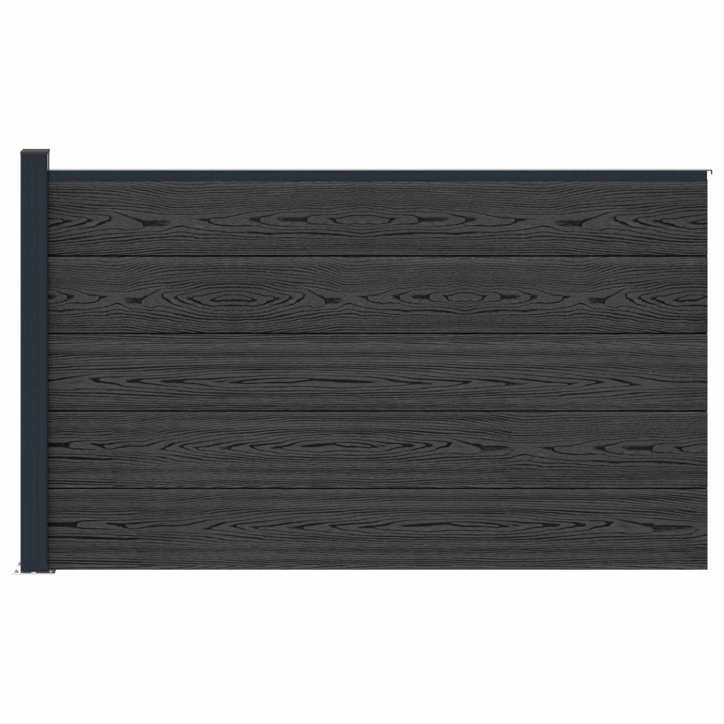 Fence Panel WPC and Aluminium Black