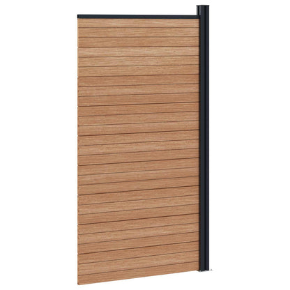 Fence Panel WPC and Aluminium Brown