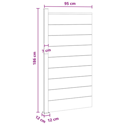 Fence Panel WPC and Aluminium Black