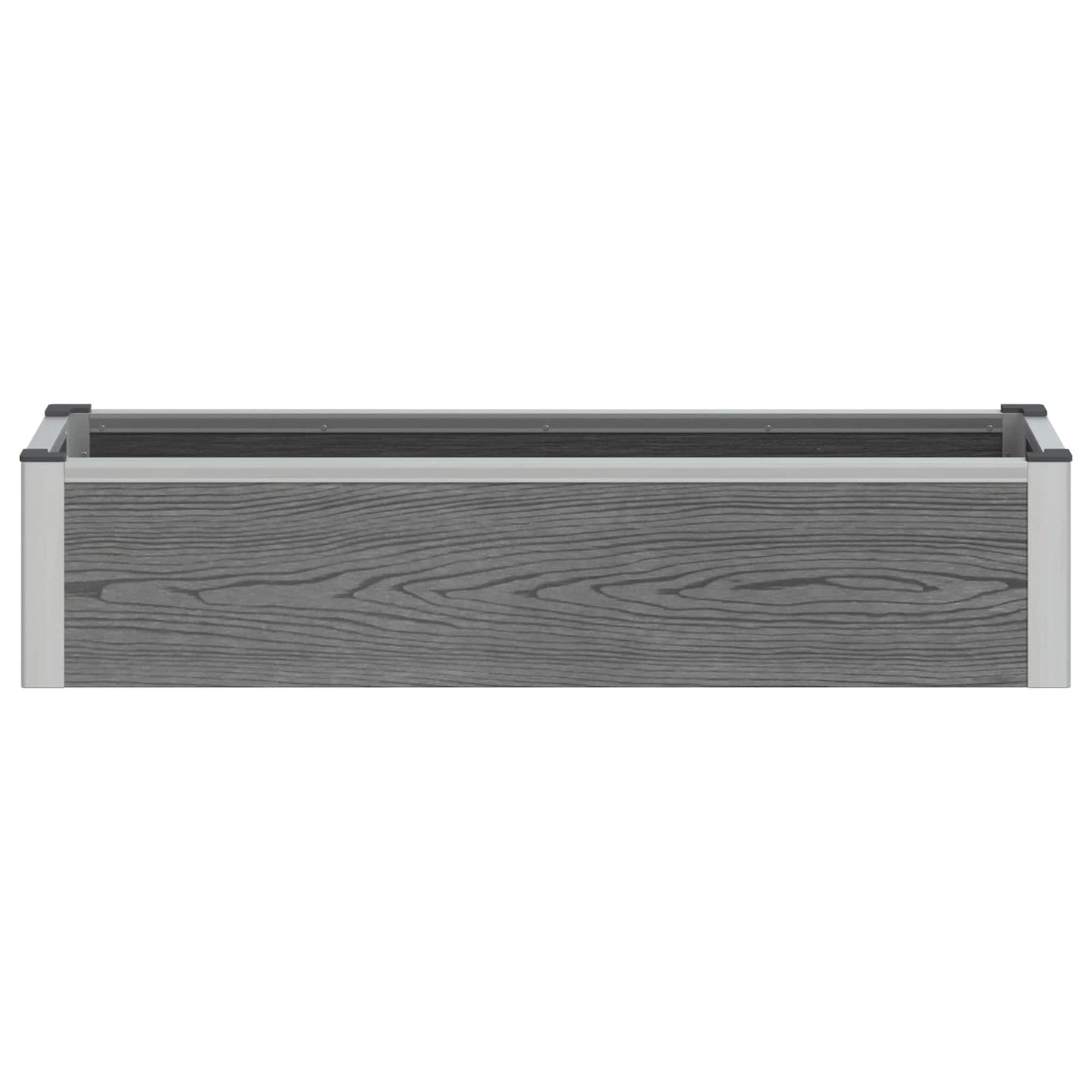 Garden Raised Bed Grey 100 x 30 x 22 cm WPC and Aluminium