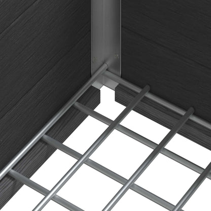 Garden Raised Bed Grey 50 x 30 x 42 cm WPC and Aluminium
