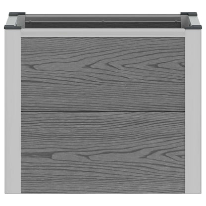 Garden Raised Bed Grey 50 x 30 x 42 cm WPC and Aluminium