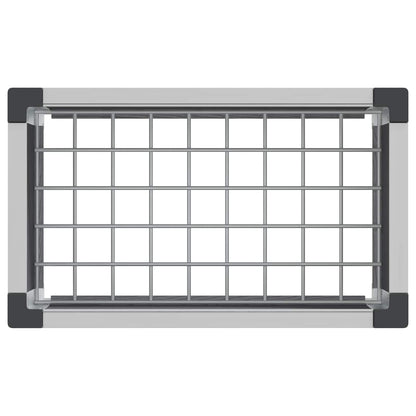 Garden Raised Bed Grey 50 x 30 x 42 cm WPC and Aluminium
