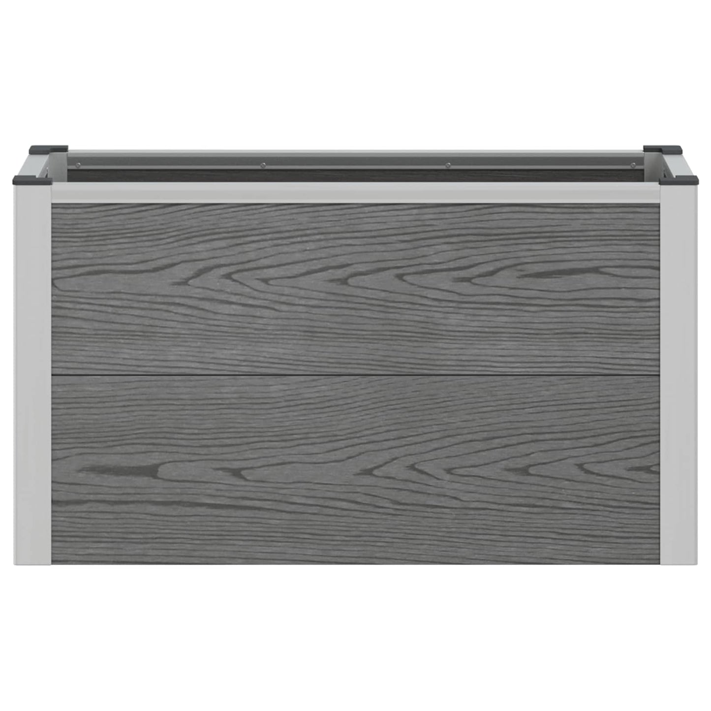 Garden Raised Bed Grey 75 x 30 x 42 cm WPC and Aluminium