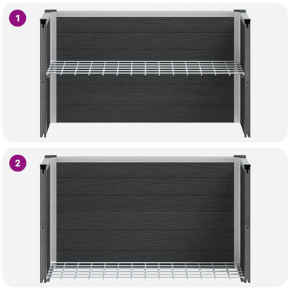 Garden Raised Bed Grey 75 x 30 x 42 cm WPC and Aluminium