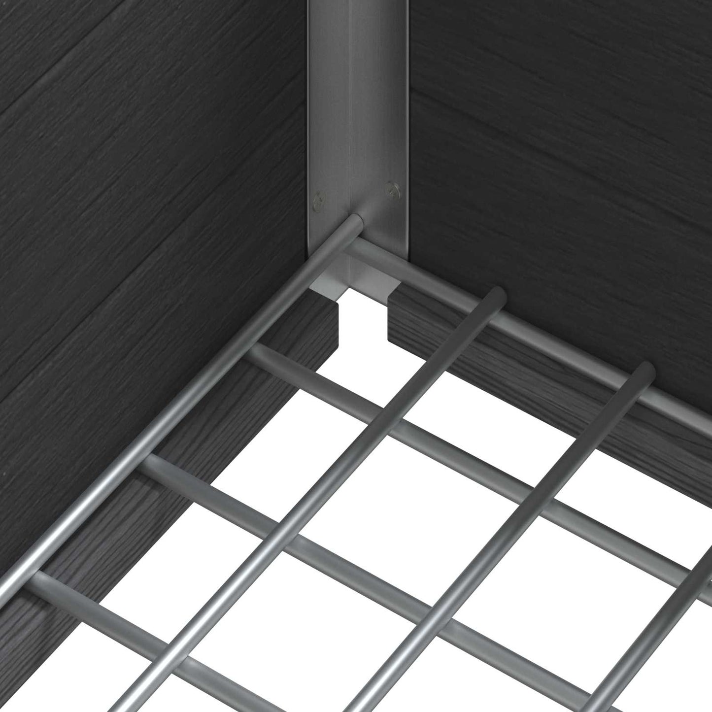 Garden Raised Bed Grey 100 x 30 x 42 cm WPC and Aluminium