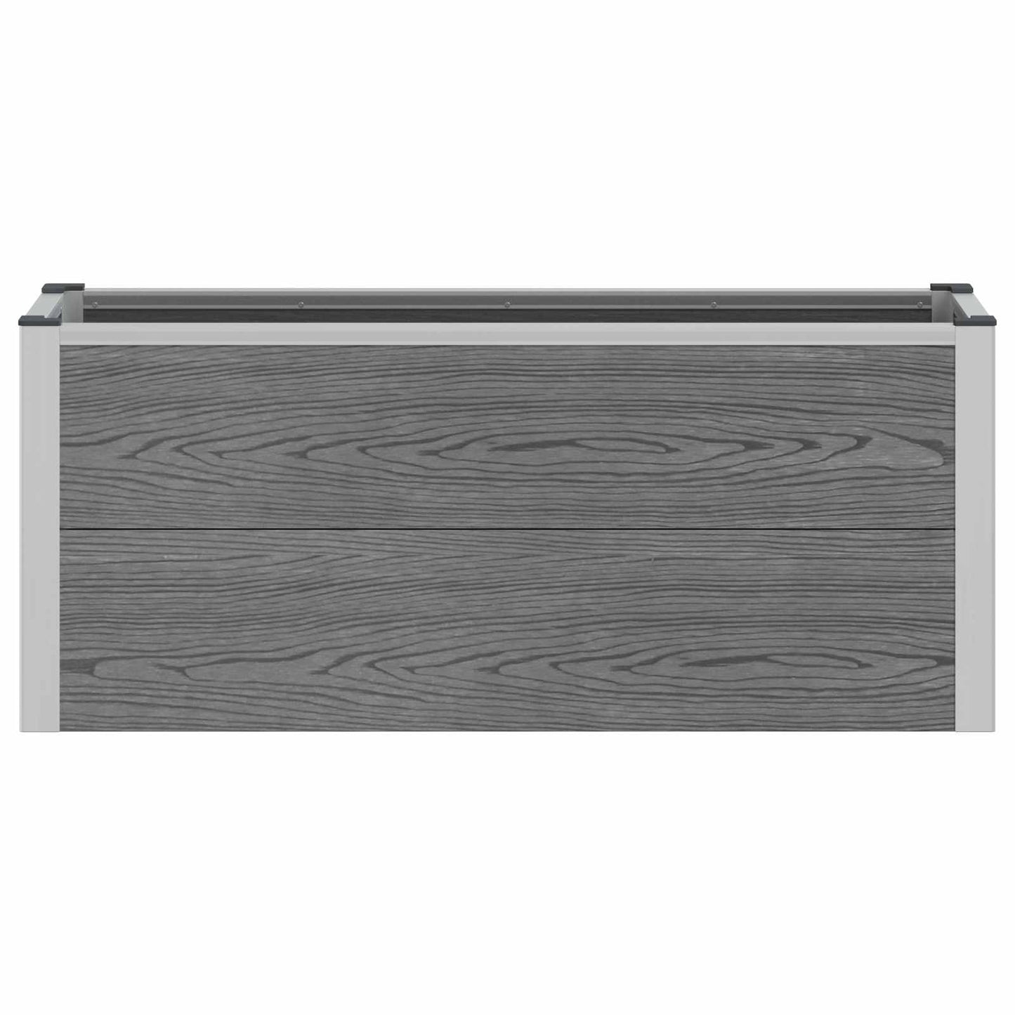 Garden Raised Bed Grey 100 x 30 x 42 cm WPC and Aluminium