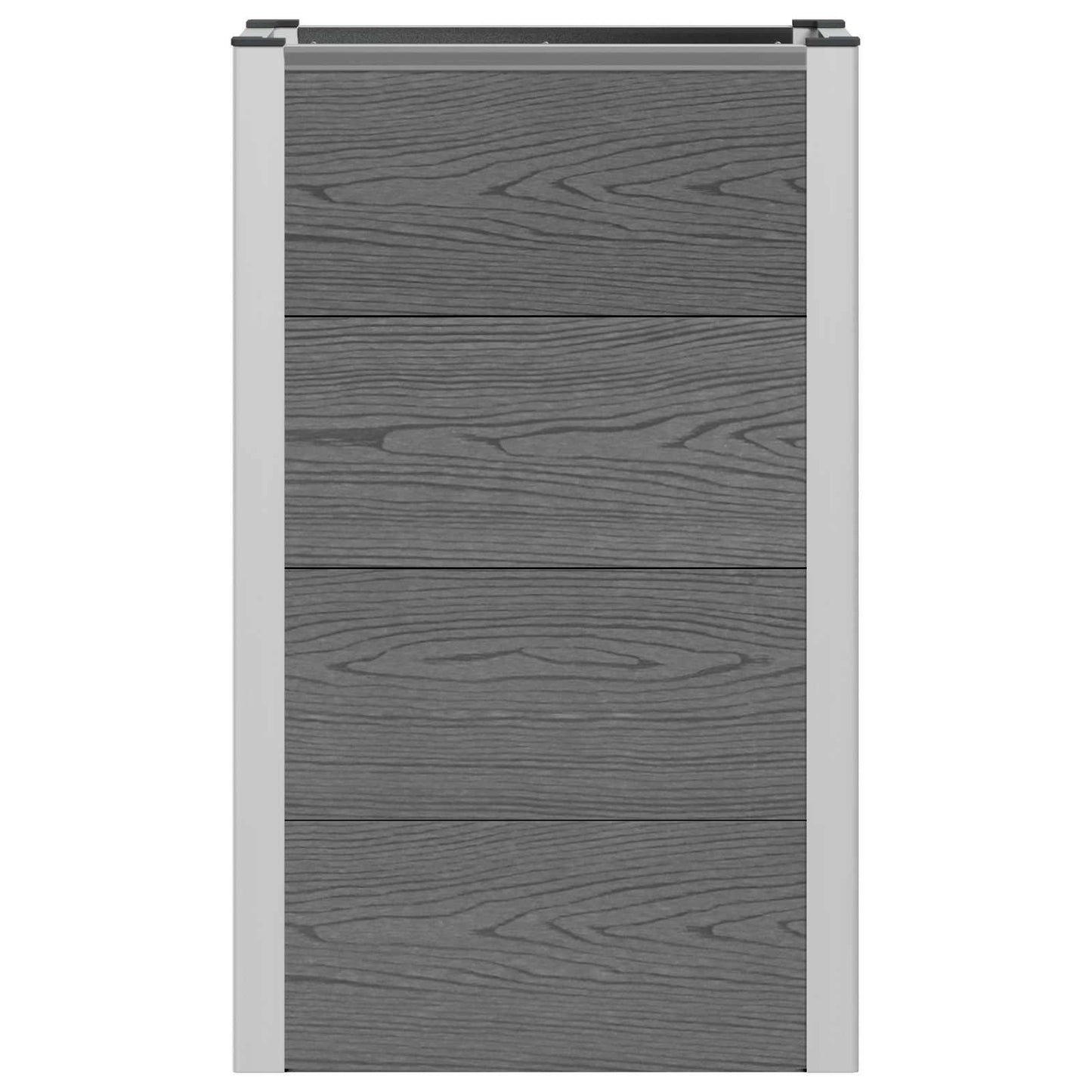 Garden Raised Bed Grey 50 x 30 x 82 cm WPC and Aluminium