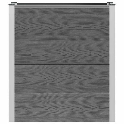 Garden Raised Bed Grey 75 x 30 x 82 cm WPC and Aluminium