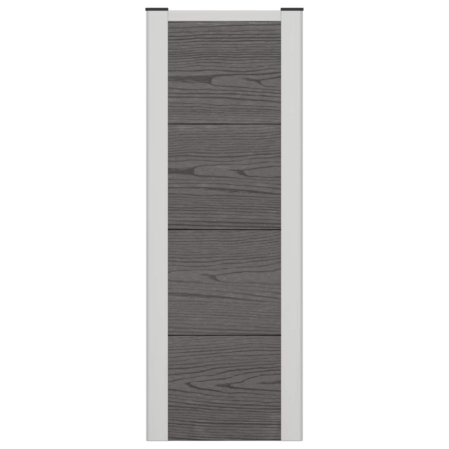 Garden Raised Bed Grey 75 x 30 x 82 cm WPC and Aluminium