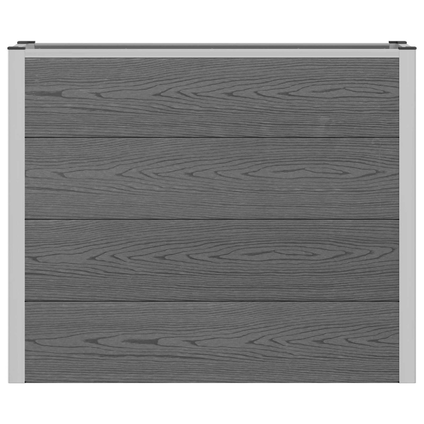 Garden Raised Bed Grey 100 x 30 x 82 cm WPC and Aluminium