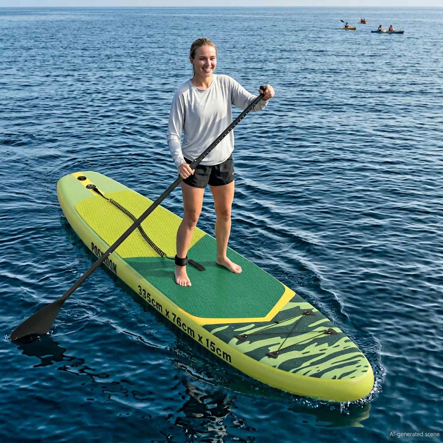 Inflatable Stand Up Paddle Board POSEIDON Green PVC