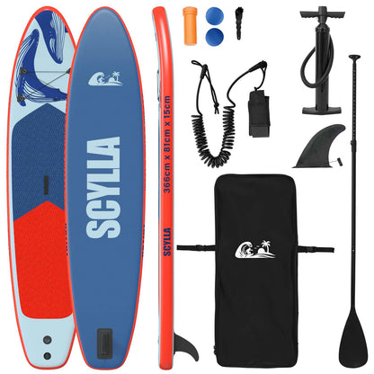 Inflatable Stand Up Paddle Board SCYLLA 366 x 81 x 15 cm Blue