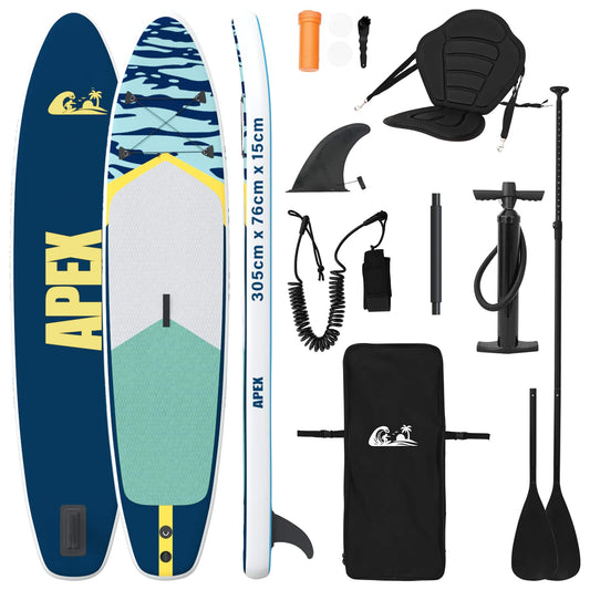 SUP Board with Seat 2-in-1 APEX 305 x 76 x 15 cm Blue
