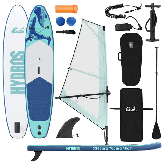 Inflatable SUP Board with Sail HYDROS 330 x 76 x 15 cm