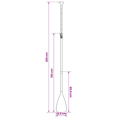 Modern SUP Paddle 203 x 19.5 cm Black