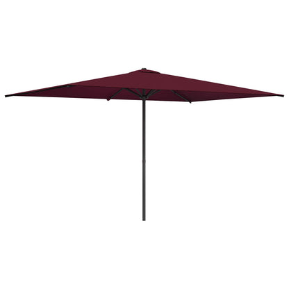 Garden Parasol 200 x 300 cm Polyester Rectangular Bordeaux Red