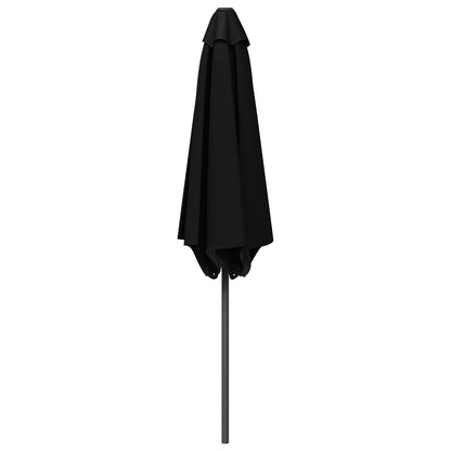 Garden Parasol 230 x 230 cm Polyester Rectangular Black